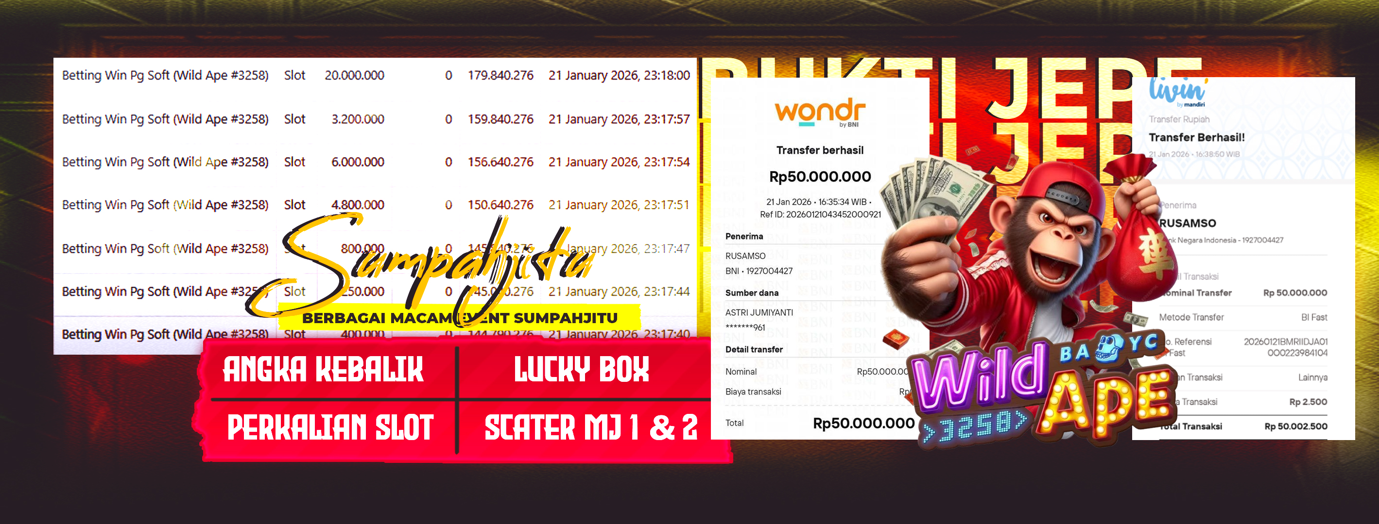 💥 GEMPAR! MEMBER SUMPAHJITU MENANG 200 JUTA LEBIH DI SLOT PG SOFT 💥